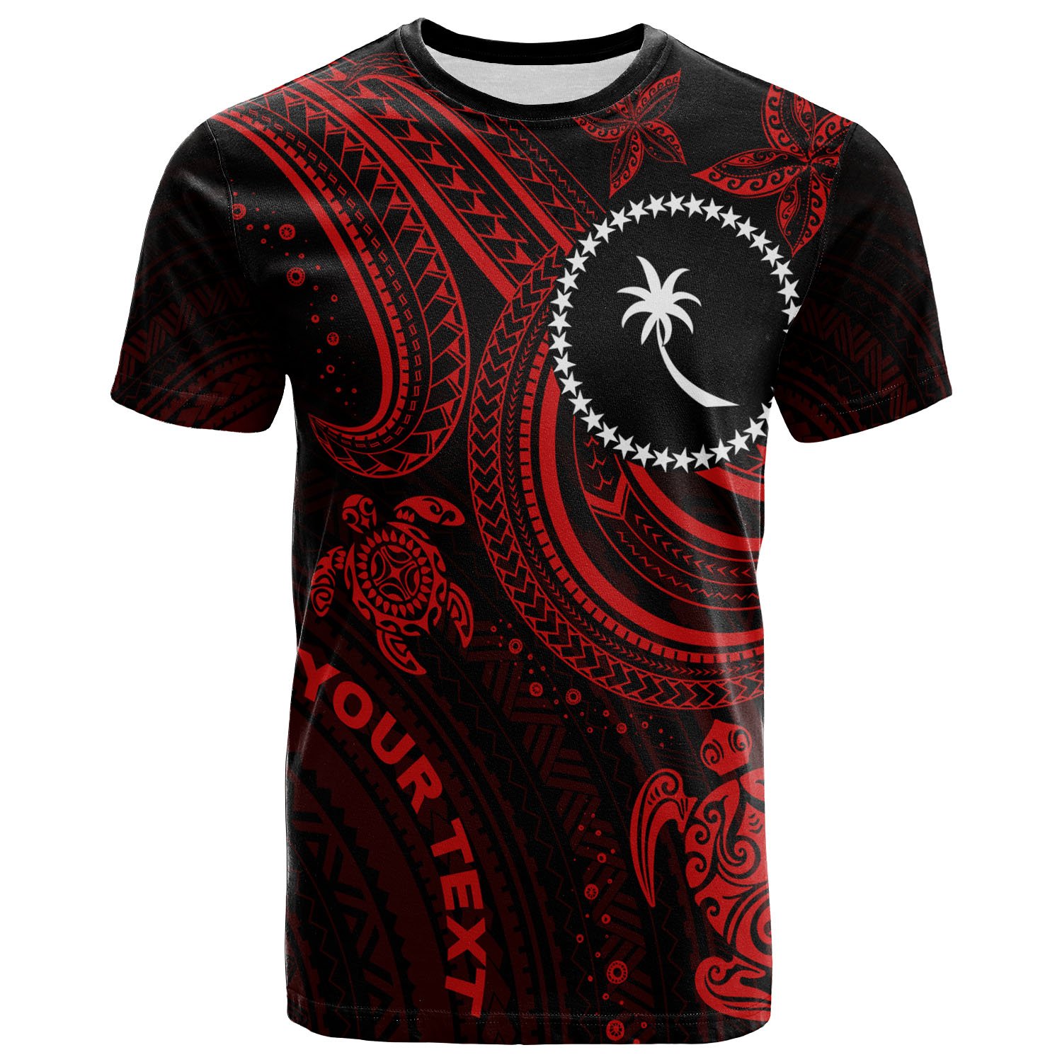 Chuuk Custom Personalised T-shirt – Red Turtle – BN26