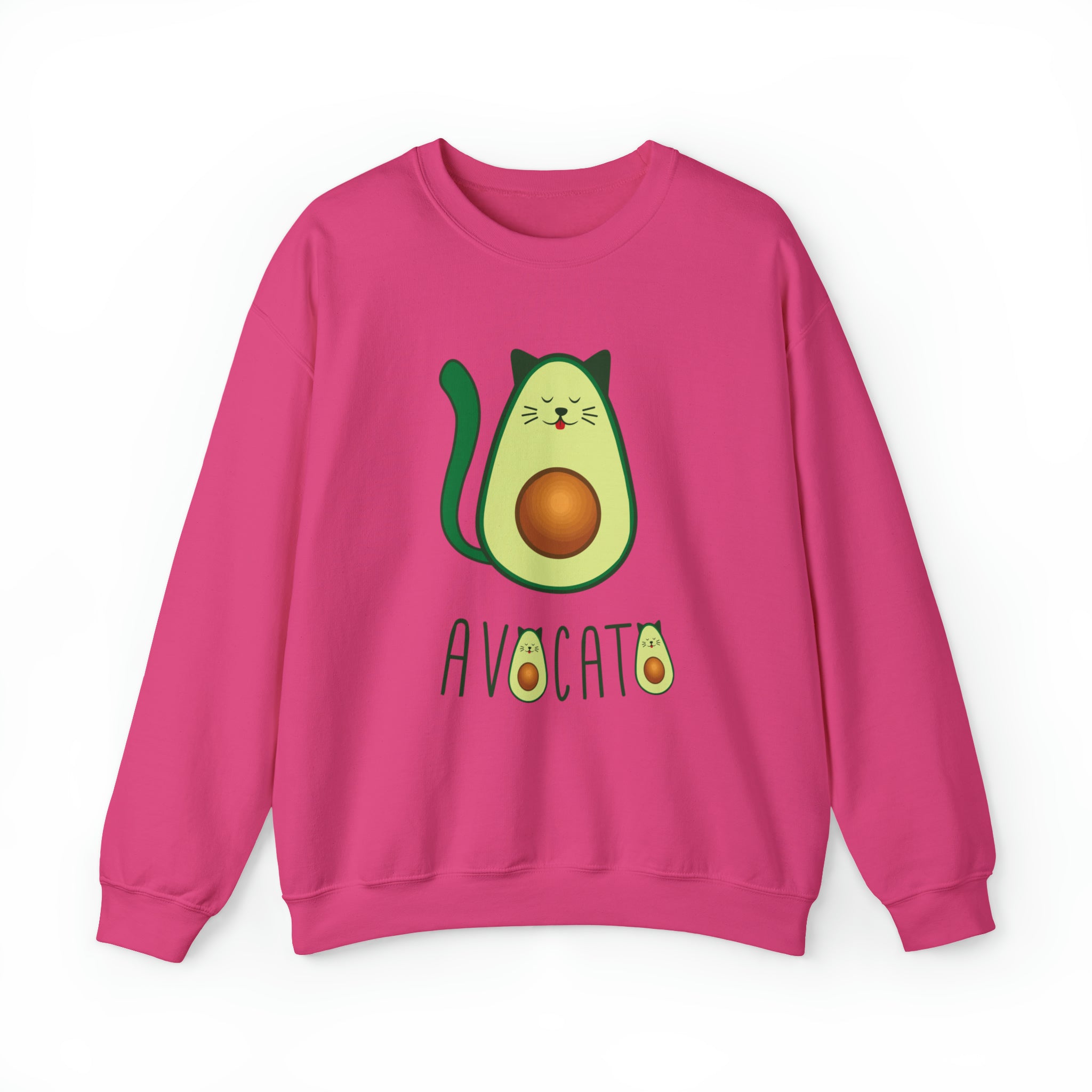 Cute Avocato For Men Women Cat Lover Unisex Crewneck Sweatshirt