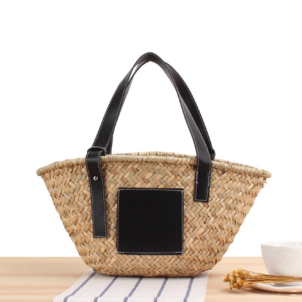 Driga Women Mitsubishi Grass Hand-made Oblique Beach Shoulder Bags Casual Woven Handbags Portable Vegetable Basket Straw Bags alx