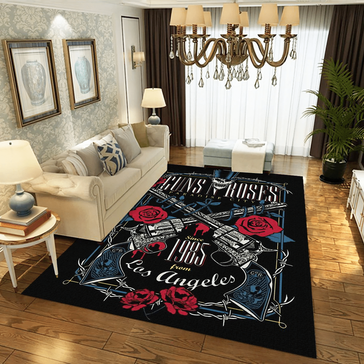 Guns N Roses 5 Area Rug, Living Room  Rug – Christmas Gift Us Decor