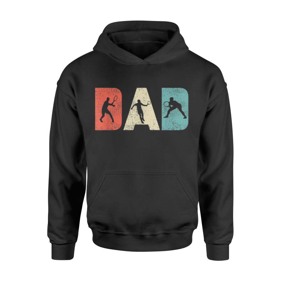 Vintage Retro Tennis Dad Gift Father's Day Hoodie
