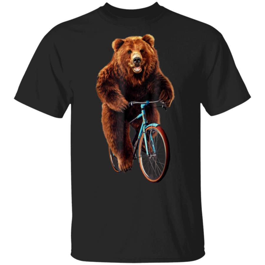 TShirt  Happy Grizzly Bear Cycling Mountain Bike Bicycle Chicago Bears T shirt