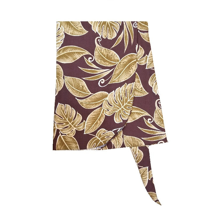 Made In Hawaiian Sarong Large Monstera Brown Ha100796