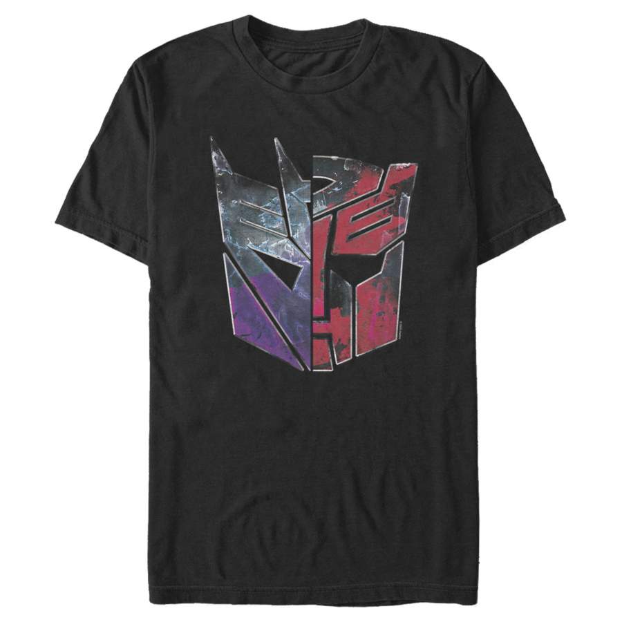 Transformers Men’s Split Bot Logo  T-Shirt