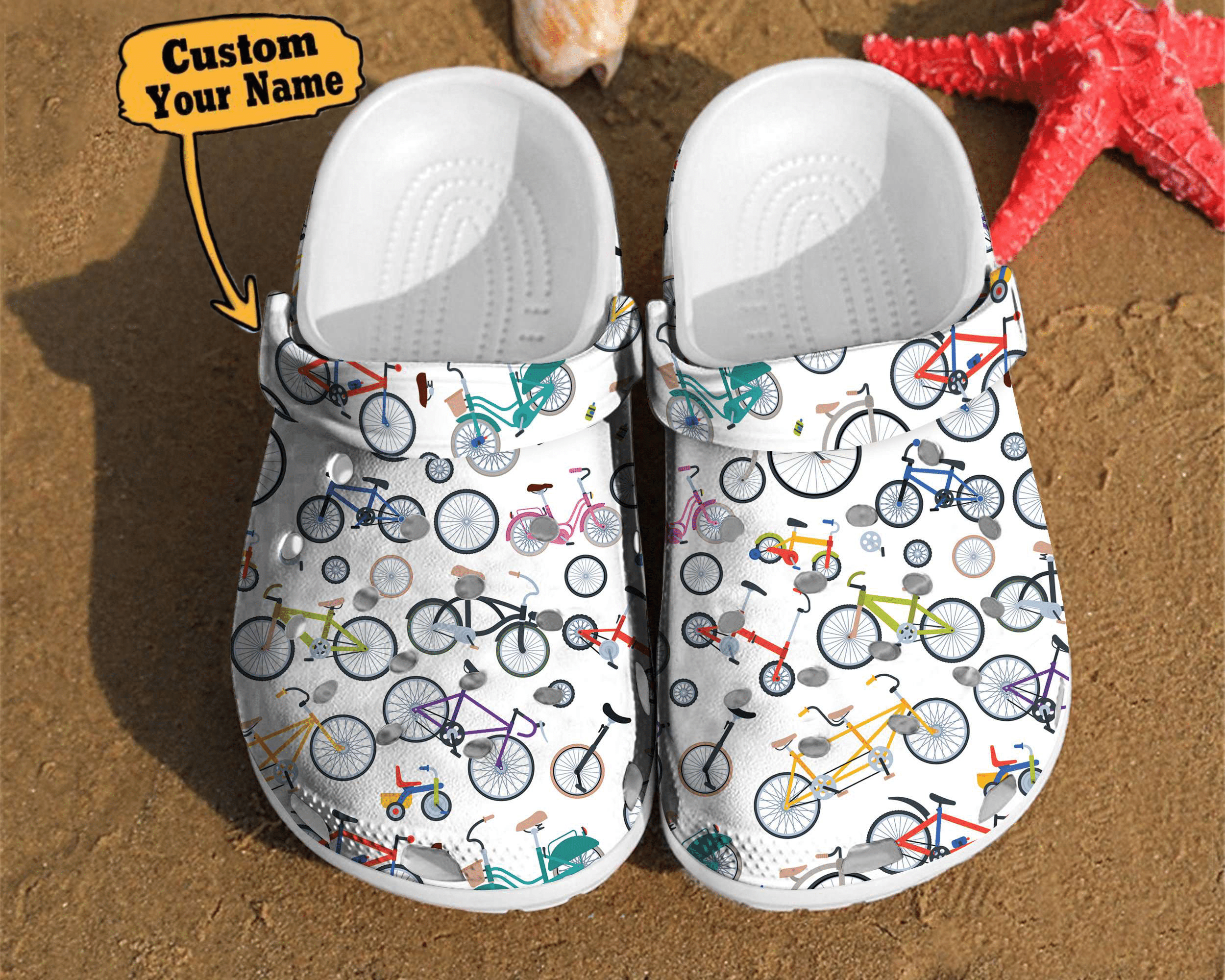 Bicycle Crocs – Bicycle Gift For Cyclist Pattern Birthday Gifts Clog Shoes