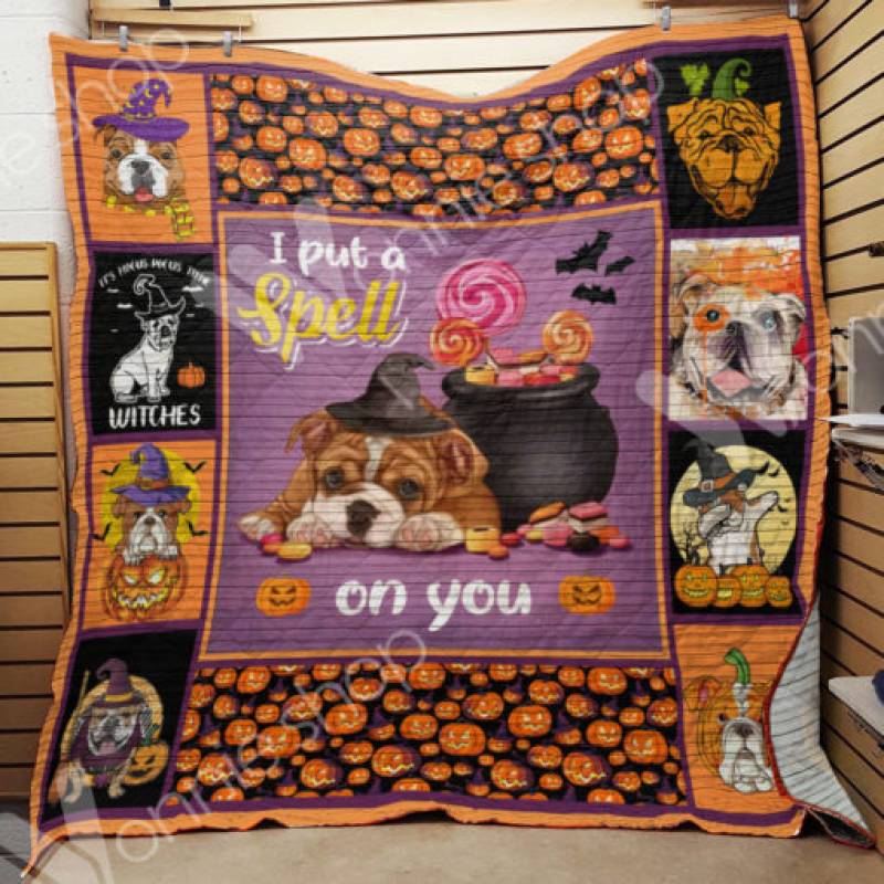 Bulldog Halloween Blanket AU1502 90O31