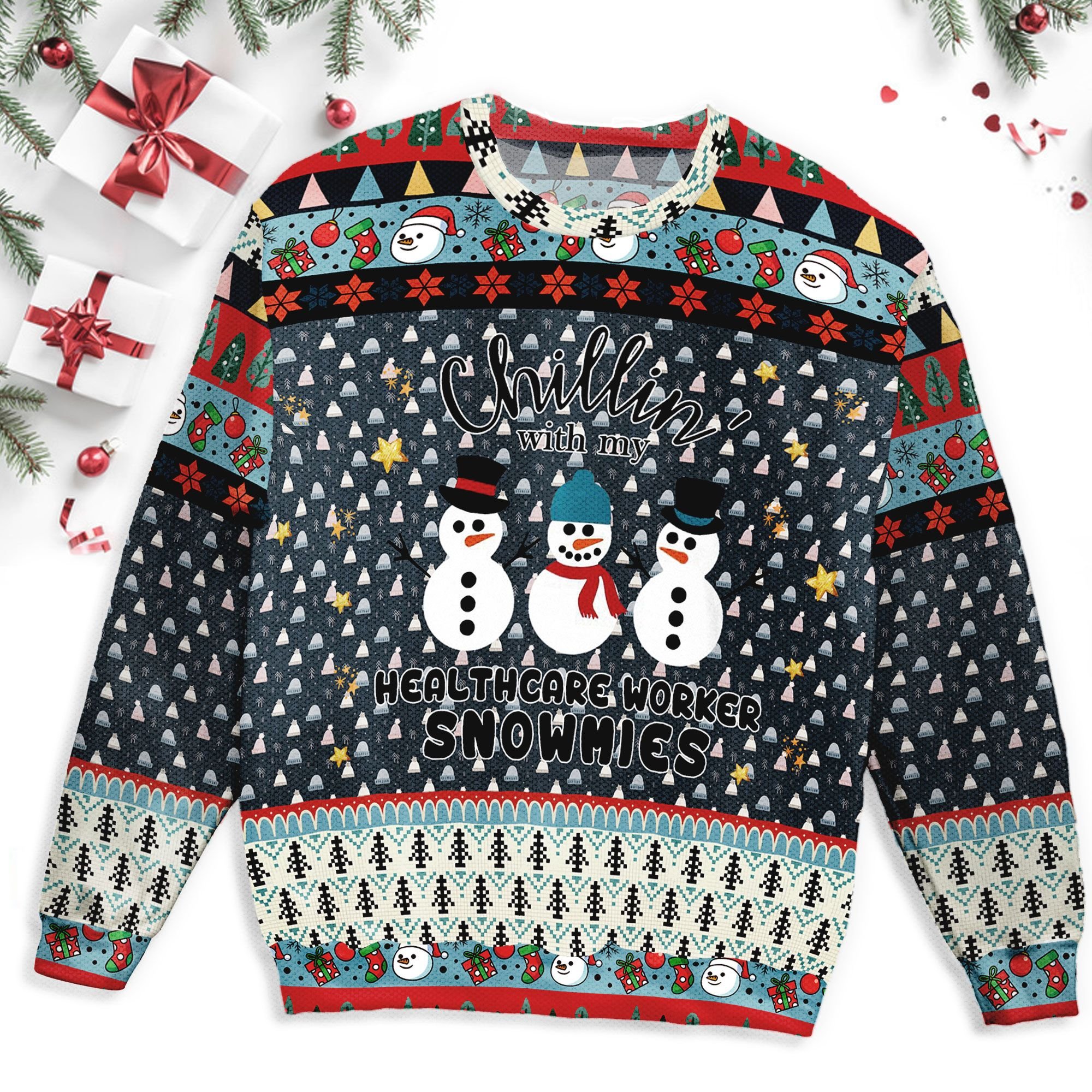 Snowman Christmas Ugly Sweater