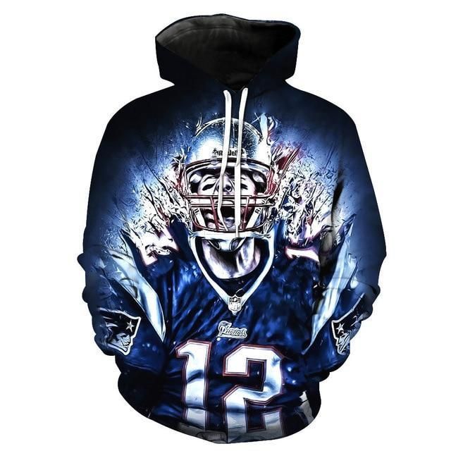 Limited Edition Football Hoodie New England Patriots 3D Hoodie