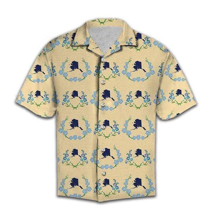 Forget Me Not Alaska Hawaii Aloha Shirts H Ha56101