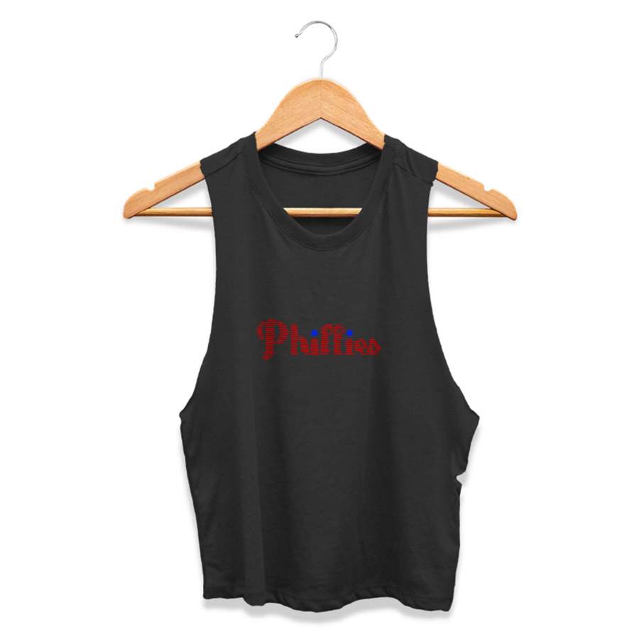 Vintage Philadelphia Phillies Legends Gear Team Gift CPY Womans Crop Tanktop Tee