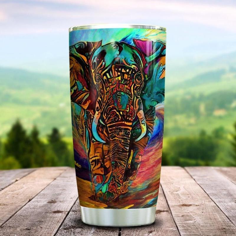 Abstract Art Elephant Stainless Steel Tumbler Cup | Travel Mug | Tc5740