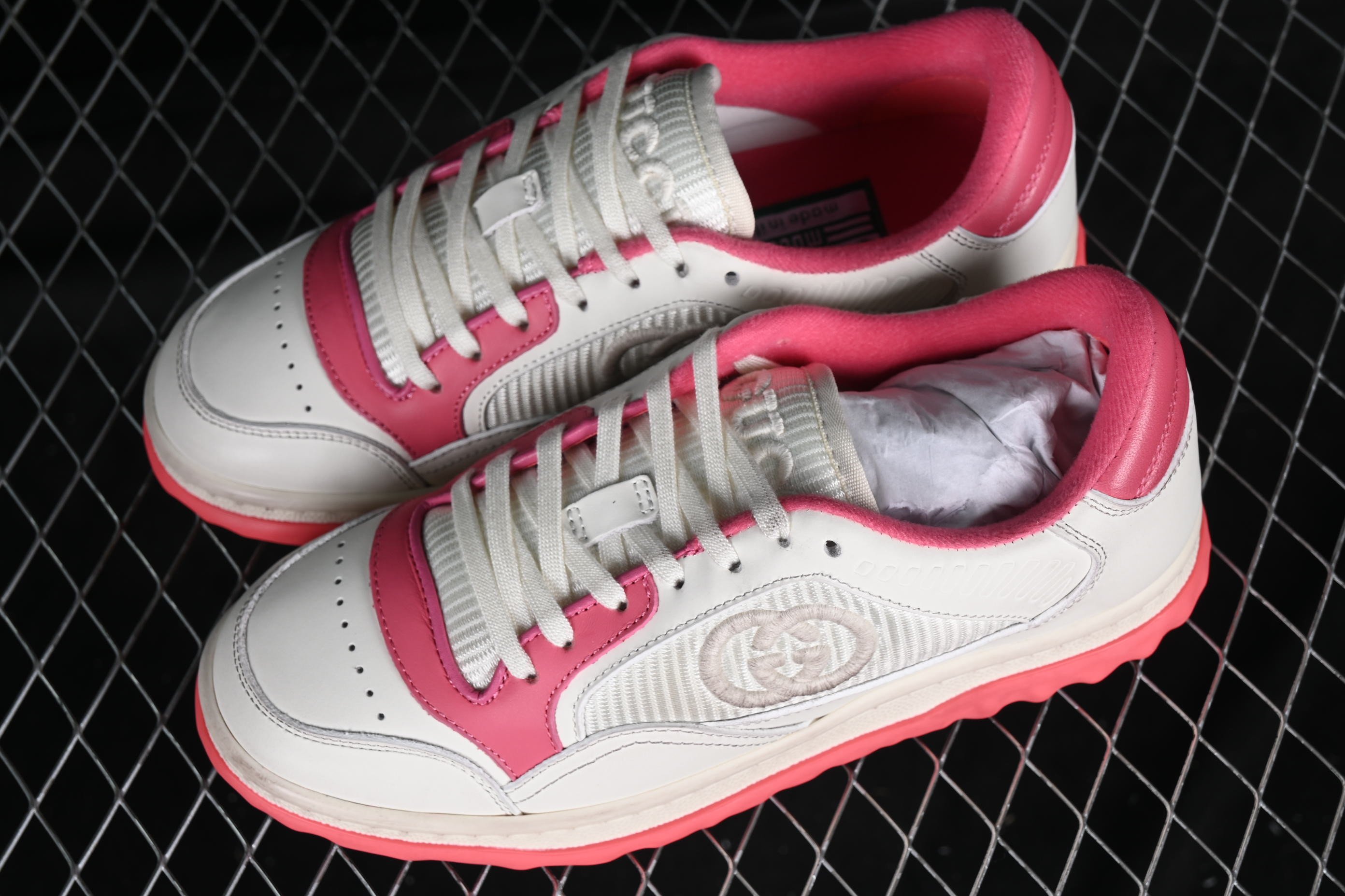 Gucci MAC80 Sneaker- Off WhitePink Leather SNK963667829