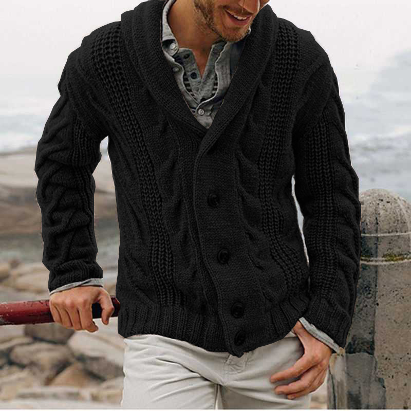 2022 Autumn Winter New Men Sweater Casual Fashion Lapel Long Sleeve Knitted Cardigan Casual Male Coat Trendy Jacket alx