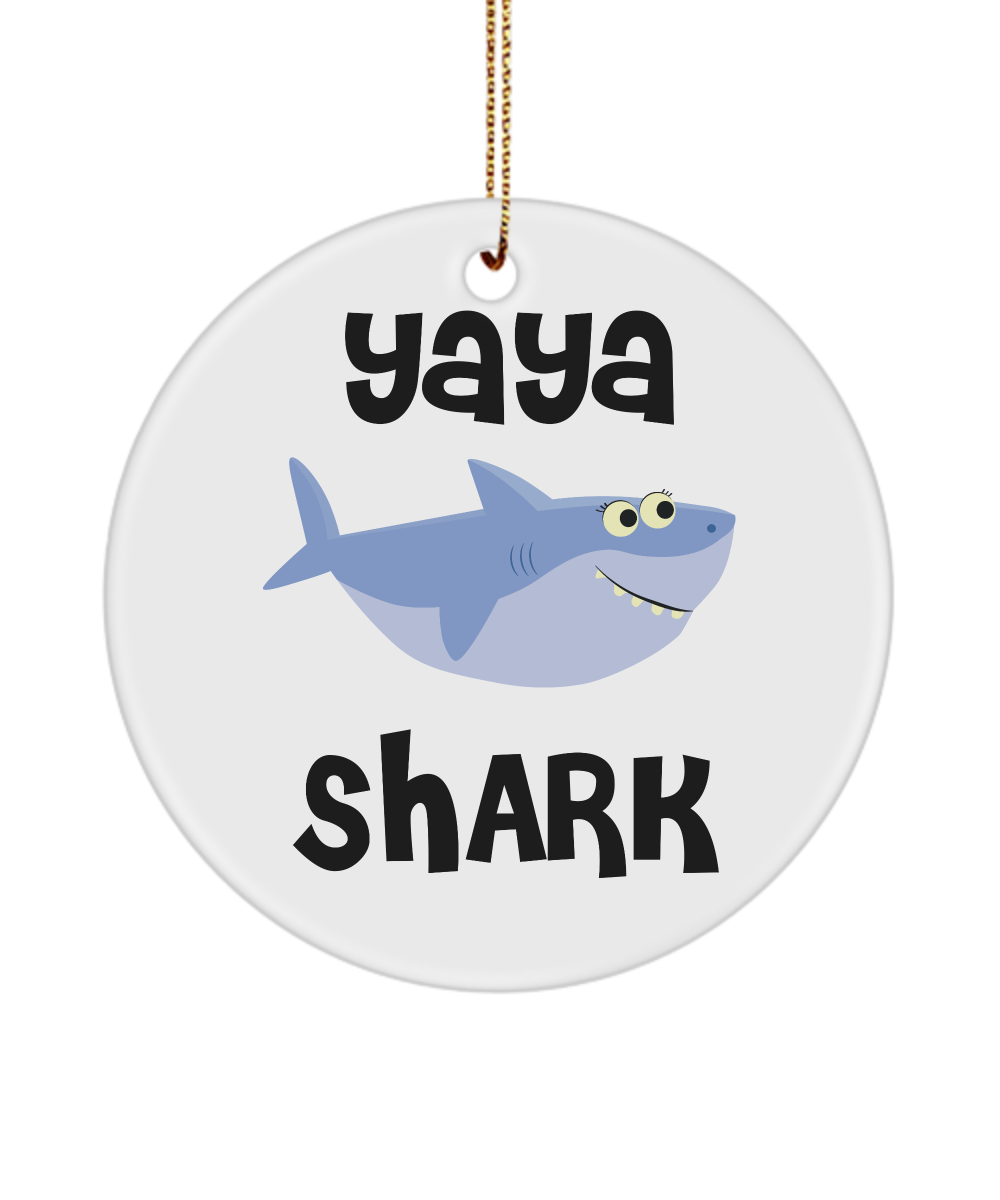 Yaya Shark Ceramic Christmas Tree Ornament Ya Ya Present