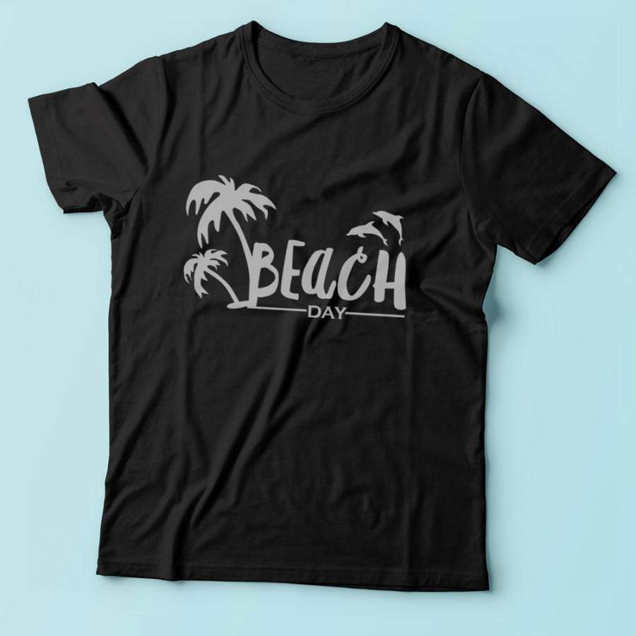 Beach Day Dolphin Palm Tree Men’S T Shirt