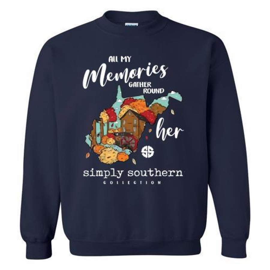 All My Memories Gather Round Her Simply Southern Collection Sweatshirt T-Shirt