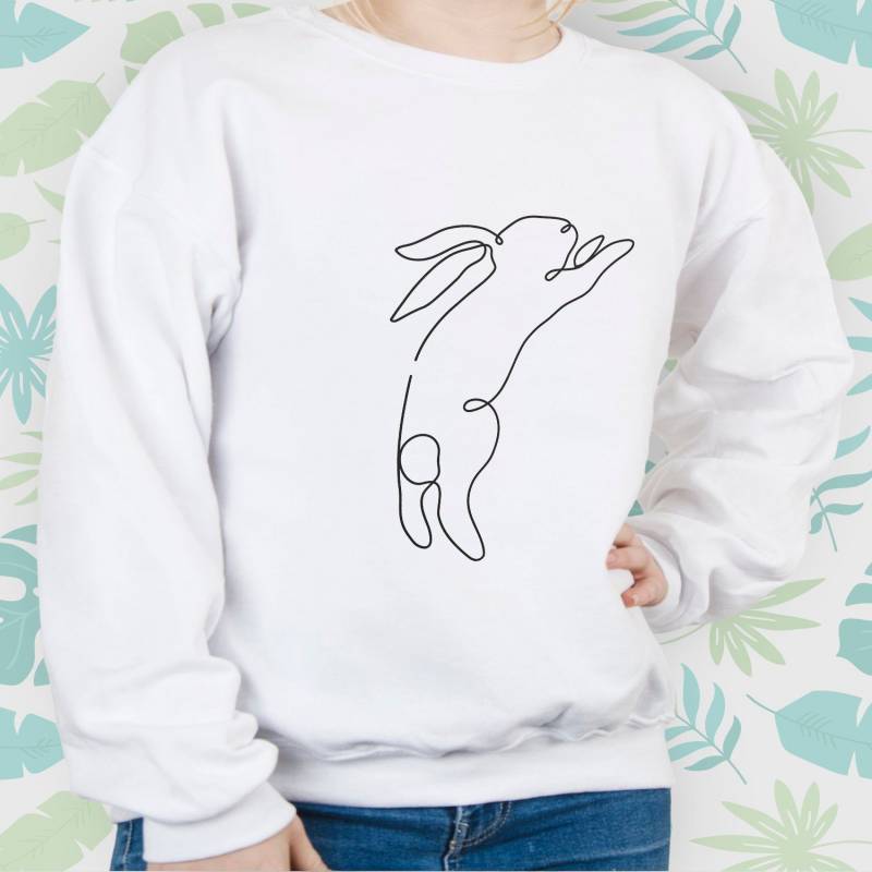 Crushtee Bunny sweatshirt for Women Men Girl sweater Cute Aesthetic Graphic sweatshirt Kawaii Animal Illustration Teens Ladies Unisex sweatshirt Gift Long Sleeve Hoodie