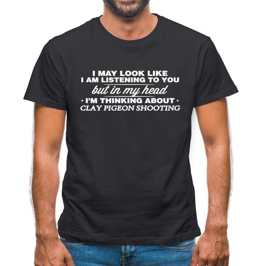 In My Head I’m Clay Pigeon Shooting Mens T-Shirt