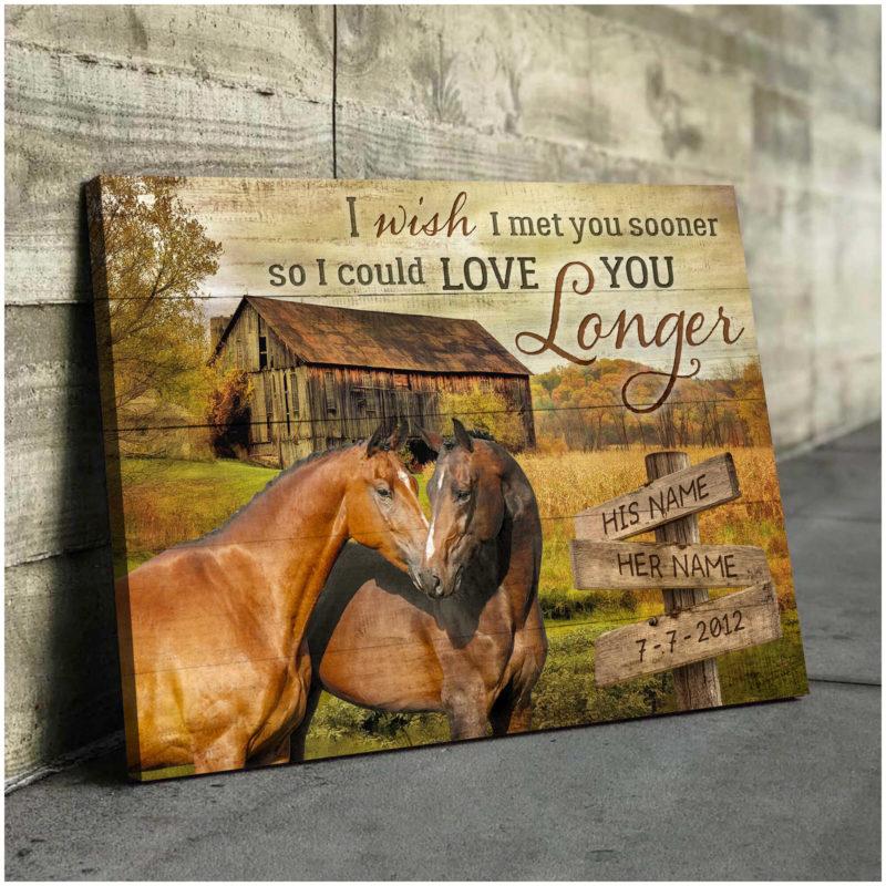 Personalized Couple Horse Canvas And Poster, Wall Decor, Canvas Instructure Wall Art – Gift For Couple – Gift For Her – Gift For Him