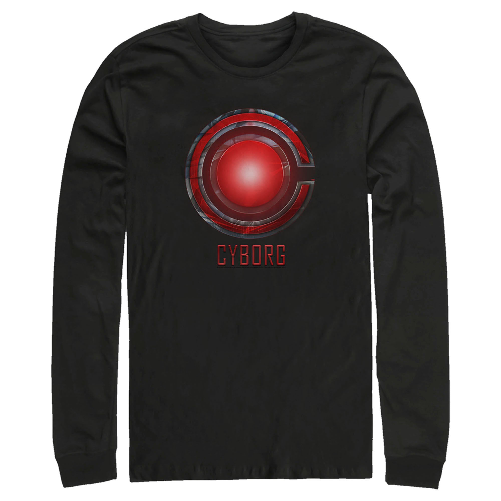 Zack Snyder Justice League Men’S Cyborg Logo  Long Sleeve Shirt