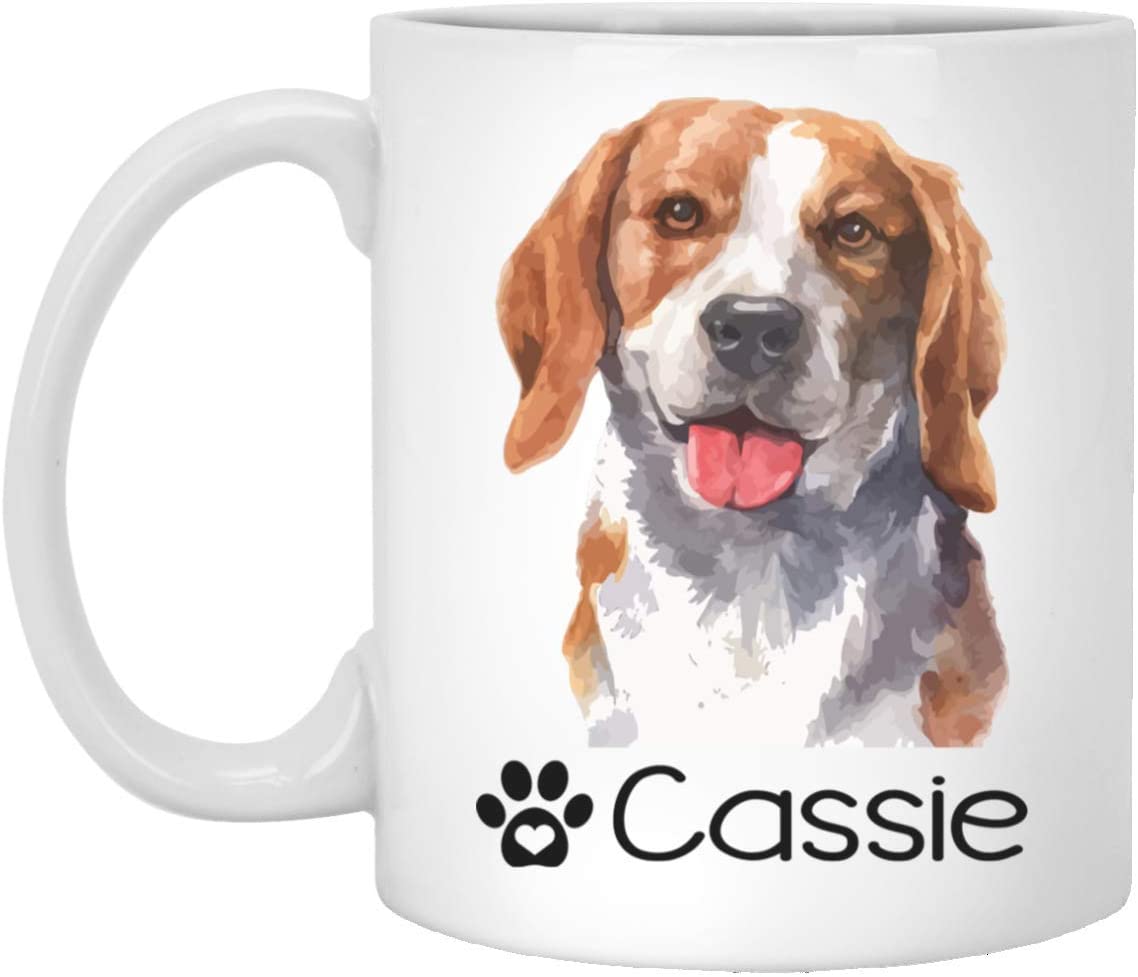 Personalized Beagle Dog Mug – Pet Owner Gifts For Women – Gifts For Dog Lover – Beagle Mom Dad Mugs – Dog Cups 15Oz