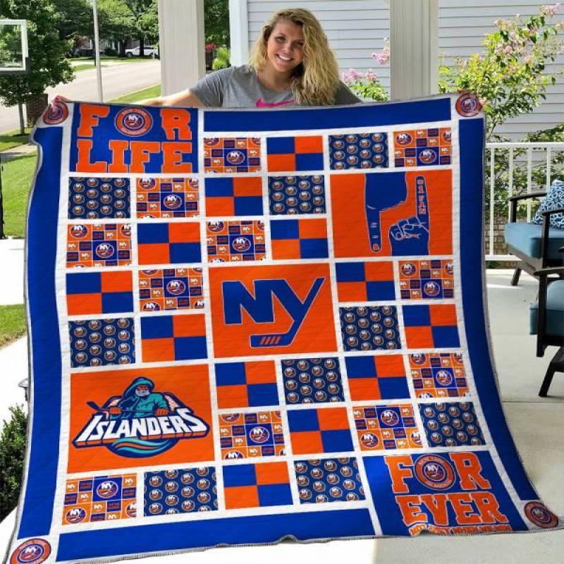 New York Islanders Quilt Blanket 01