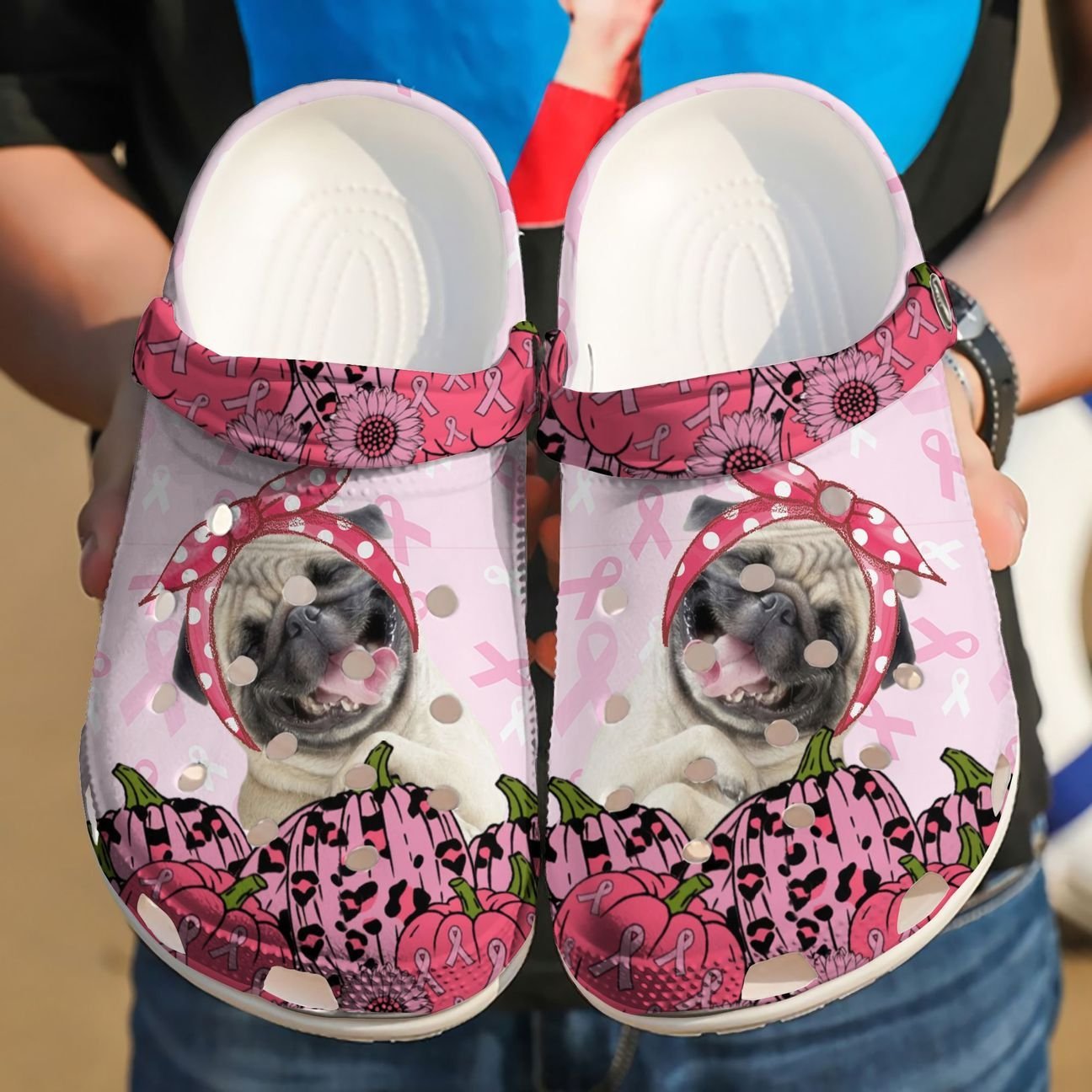 Bc Personalized Clog, Custom Name, Text, Color, Number Fashion Style For Women, Men, Kid, Print 3D Pug Wear Pink