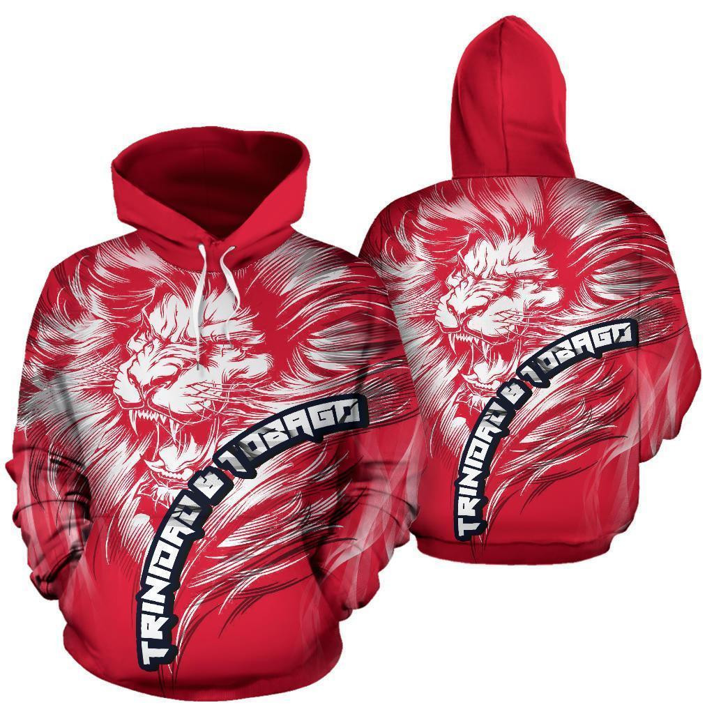 Trinidad And Tobago Lion Red Hoodie Pl195