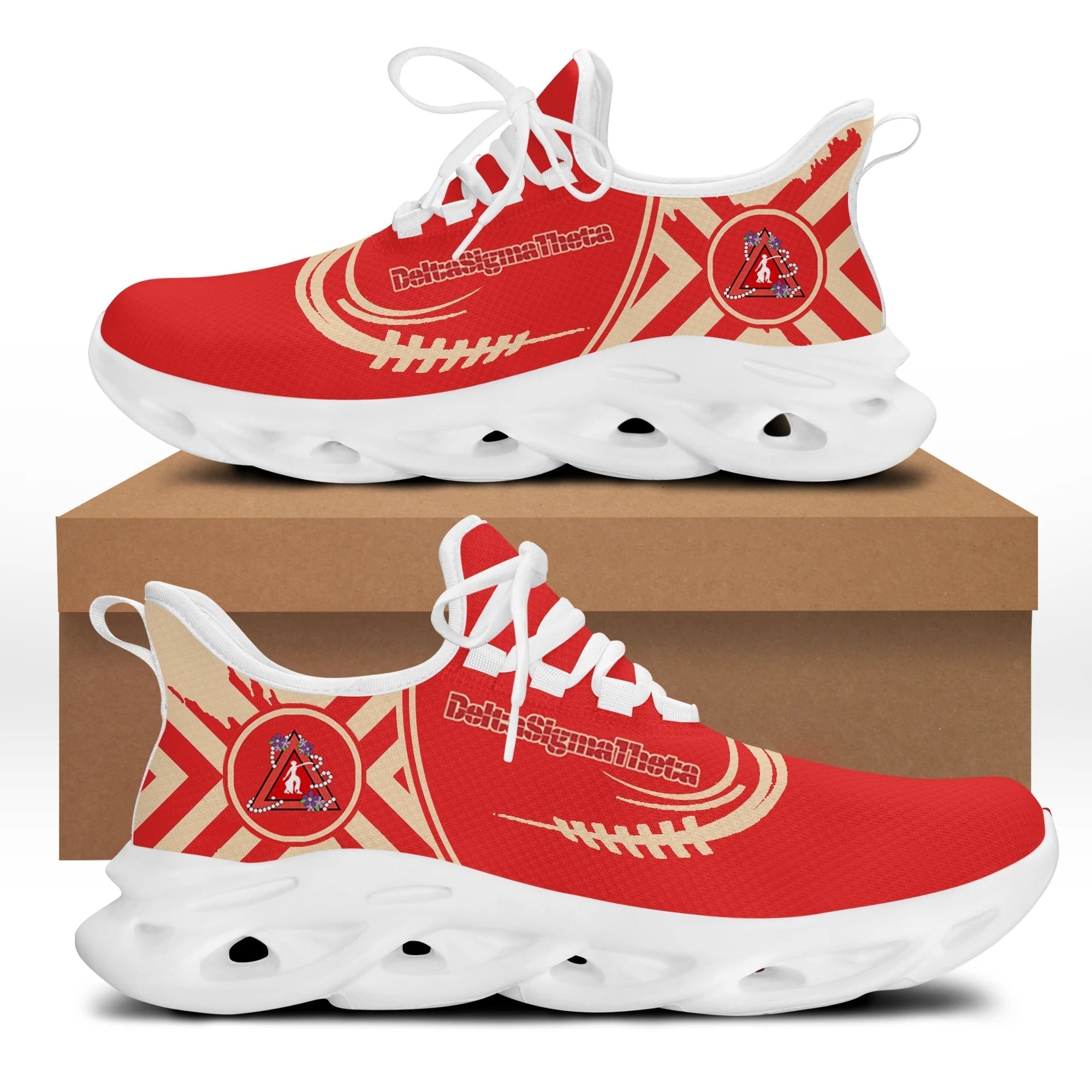 Wonder Print Footwear – Delta Sigma Theta Baseball Style Clunky Sneakers Lt10