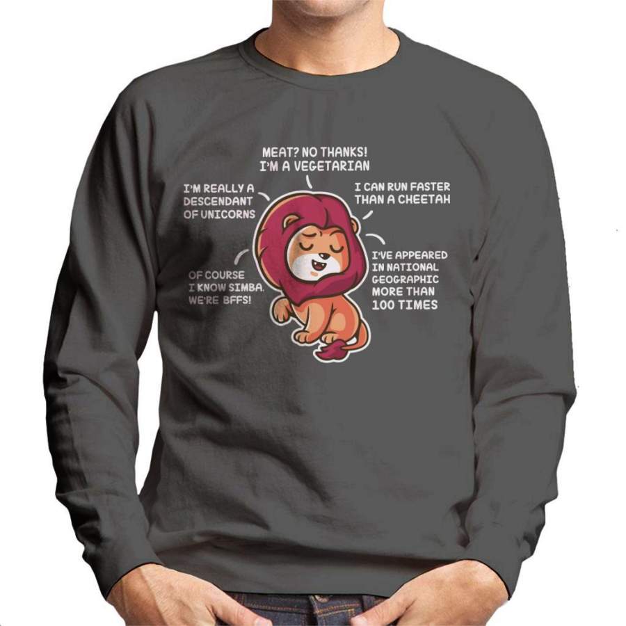 Cute Lyin Lion Men’s Sweatshirt