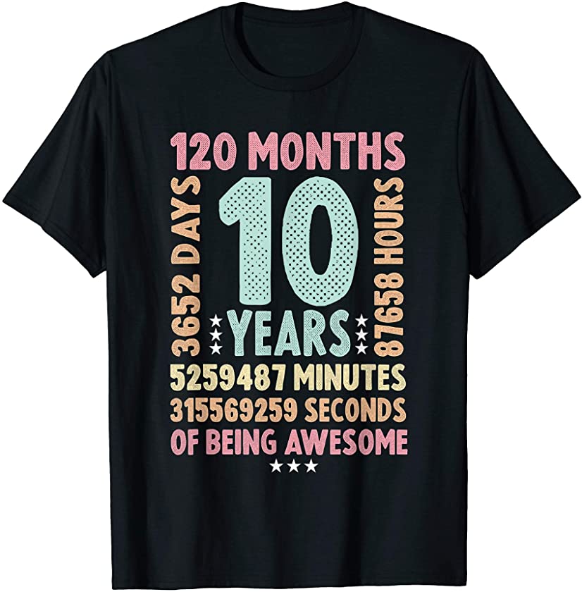 10th Birthday 10 Years Old Vintage Retro – 10 yr old T-Shirt