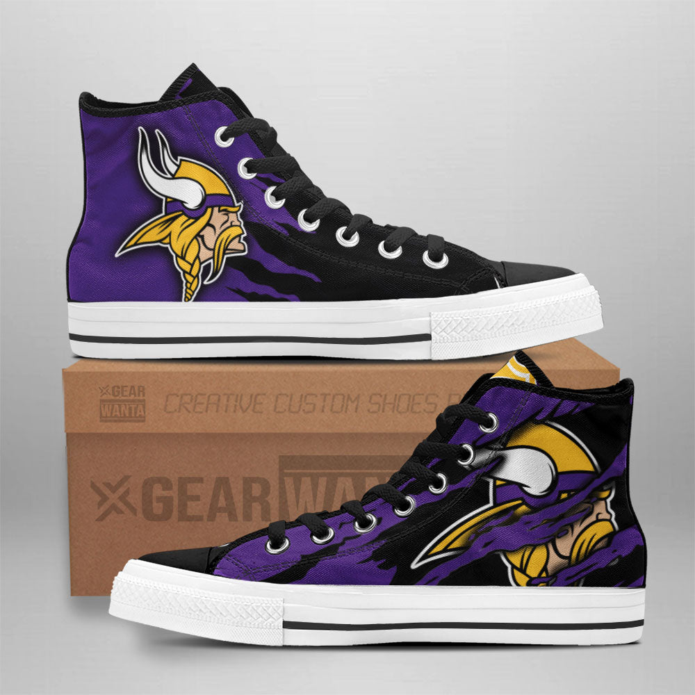 Minnesota Vikings Shoes Custom High Top Sneakers For Fans