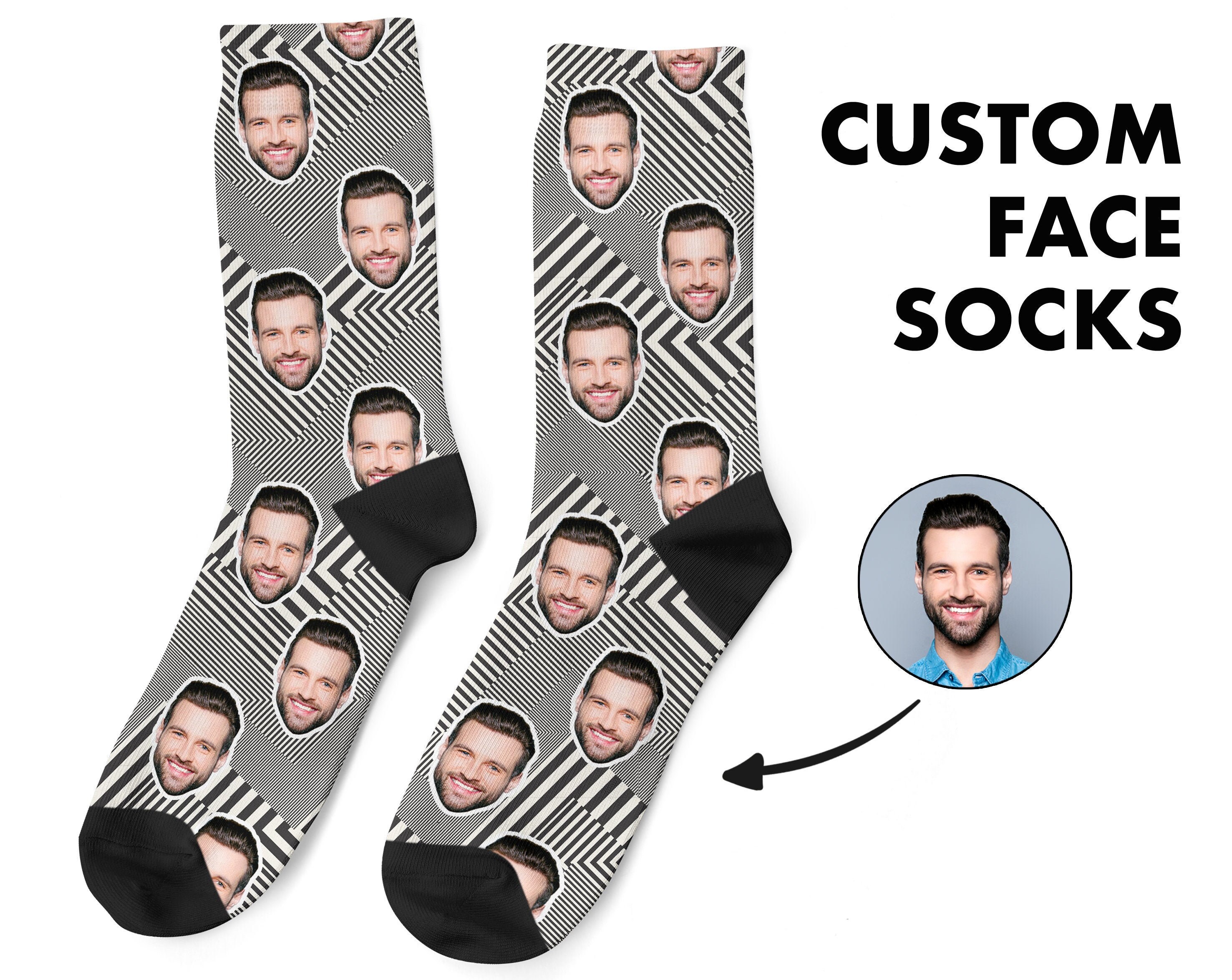 Custom Face Socks, Custom Photo Socks, Face on Socks, Personalized, Crazy Face Picture Socks, Funny Gift For Her, Him or Best Friends