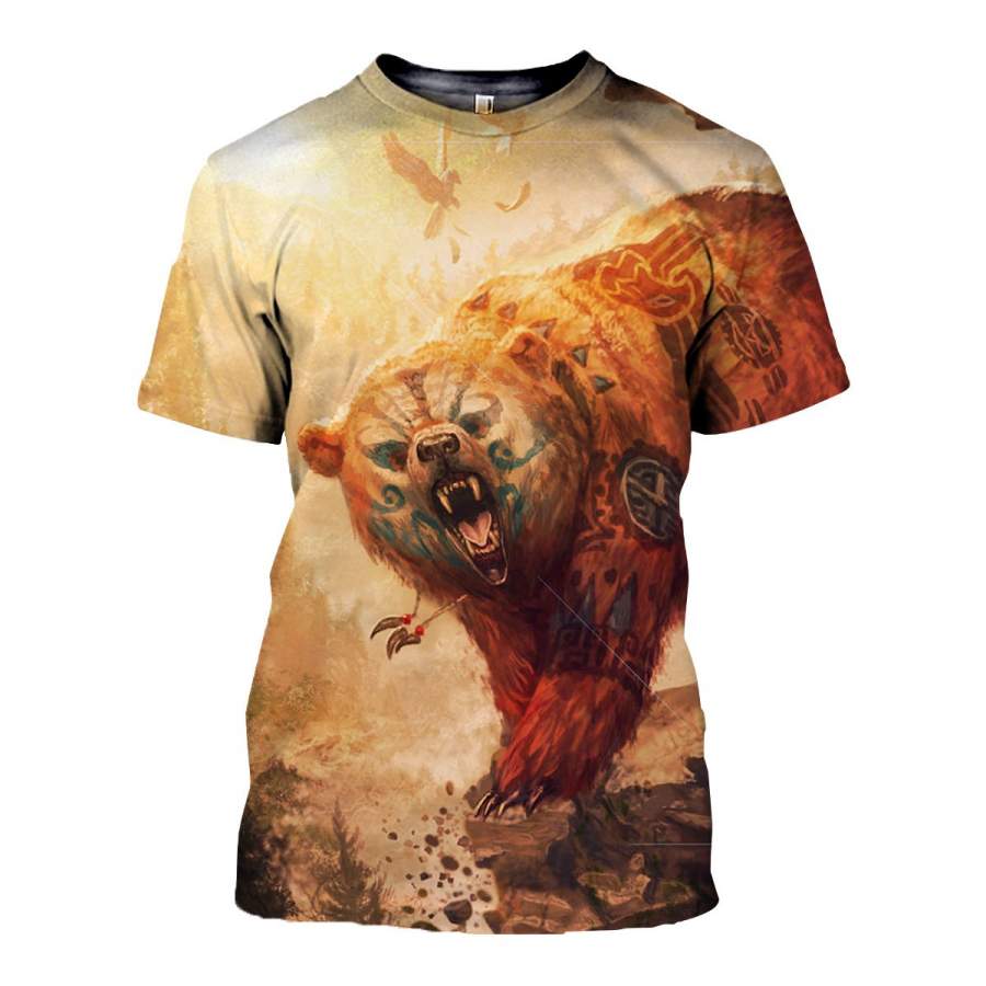 3D All Over Printed Bear T Shirt Hoodie 8120196