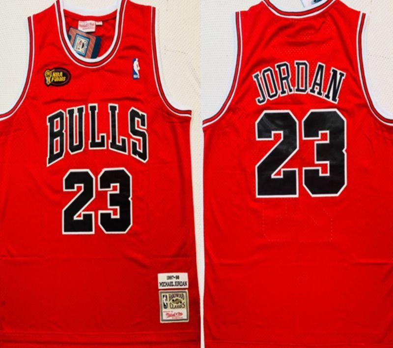 Chicago Bulls Michael Jordan #23 NBA Throwback Red Orange Jersey