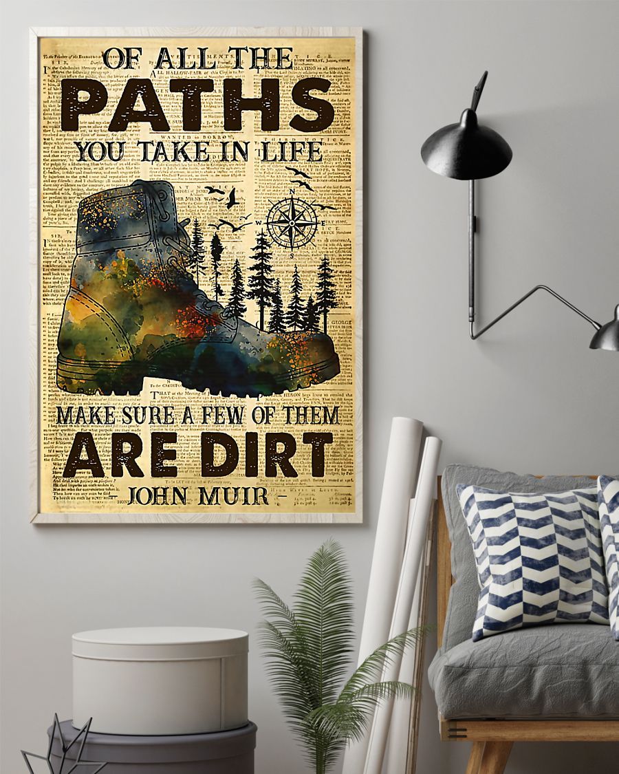 Hiking Make Sure A Few Of Paths Are Dirt Vertical Canvas And Poster | Wall Decor Visual Art