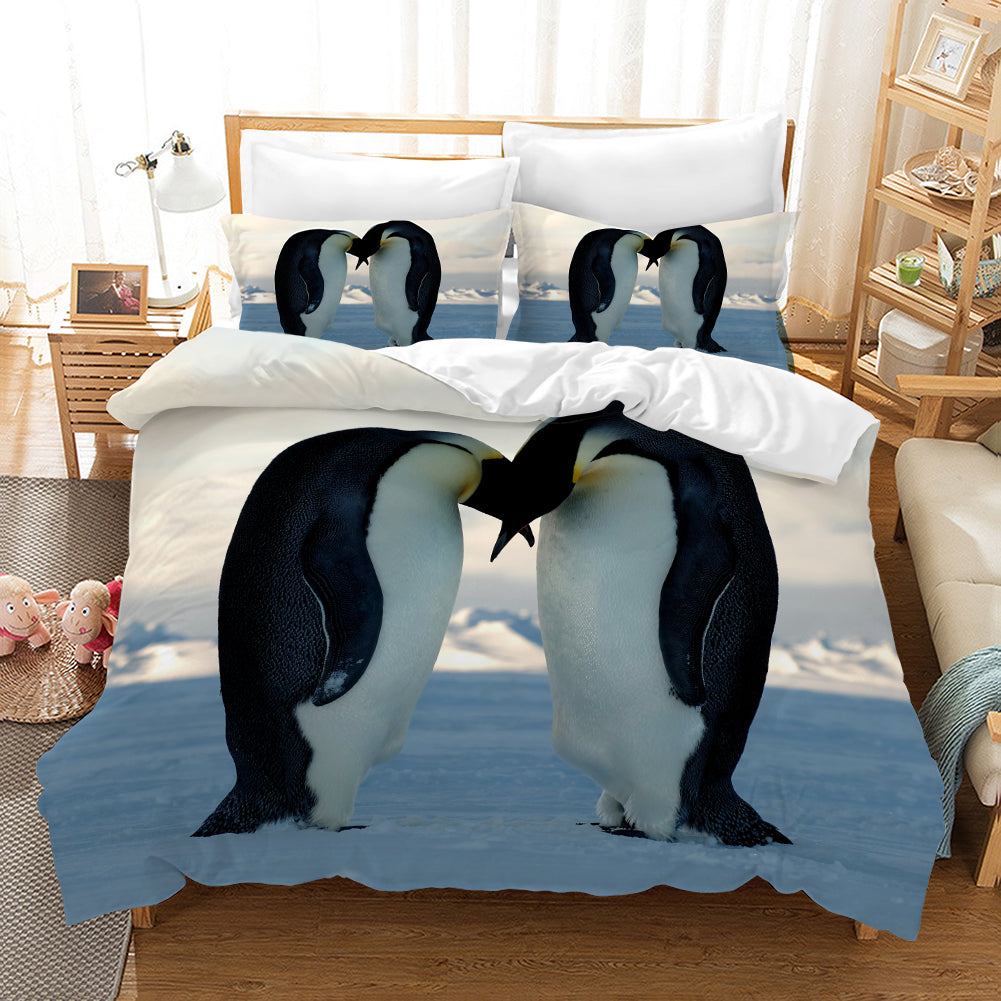 3D Polar Penguin Quilt Cover Set Bedding Set Pillowcases 105