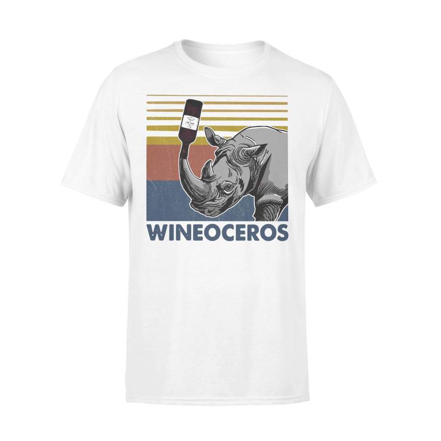 Wineoceros Wine Rhino Vintage T-shirt