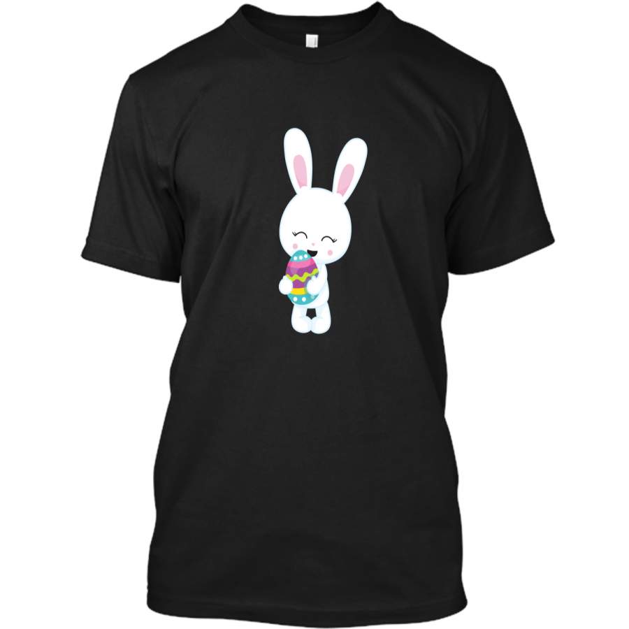 Cute Easter Bunny Graphic T-Shirt Custom Ultra Cotton