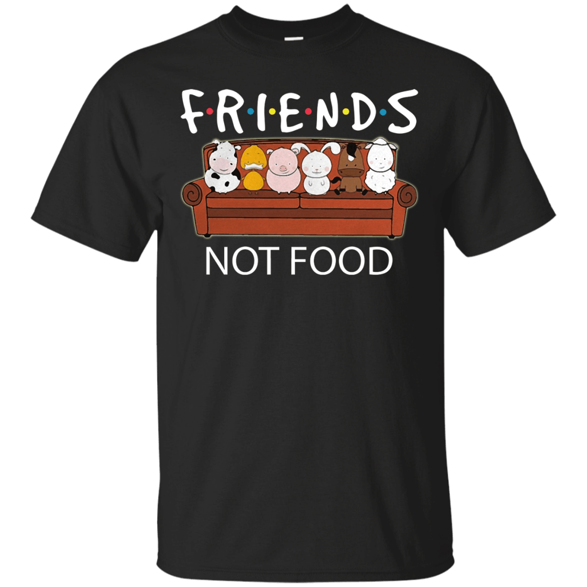 Animal Are My Friend Not My Food Funny Vegan T-Shirt