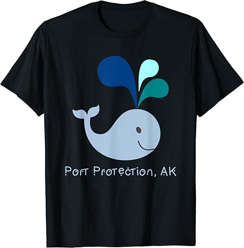 Port Protection Alaska Cute Whale Lover Cartoon T-Shirt