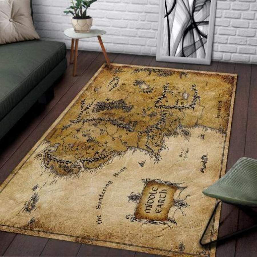 MIDDLE EARTH Map Area Rug – Lord Of The Ring / Movie OFD 02112