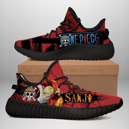 Best Sanji Yeezy Shoes One Piece Anime Shoes Fan Gift For Sale