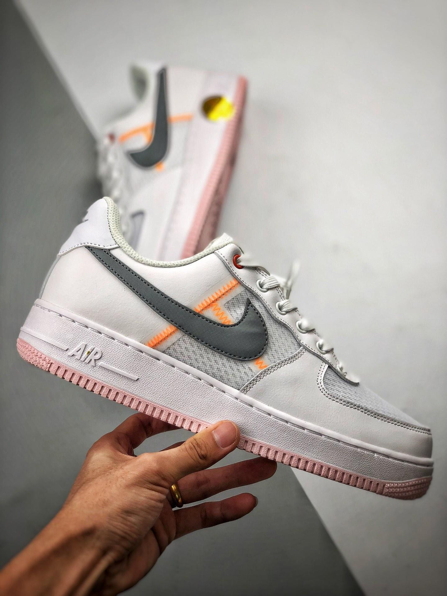 Nike Air Force 1 07 LV8 White Crimson CI0060-101 5340653