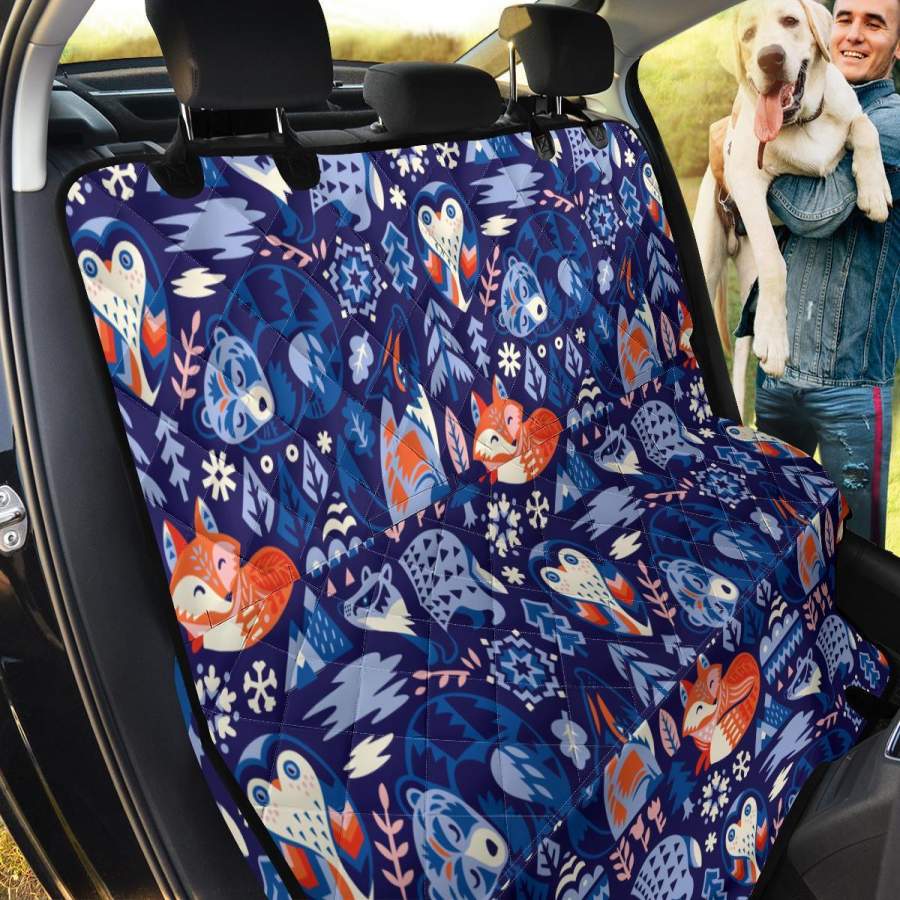 Swedish Animal Pattern Print Pet Car Seat Cover