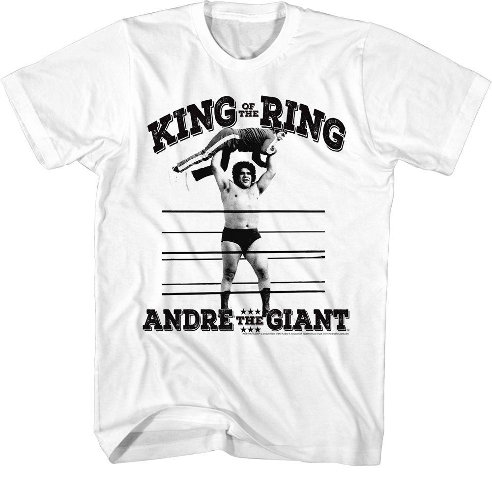 Andre The Giant-King Of The Ring-White Adult S/S Tshirt