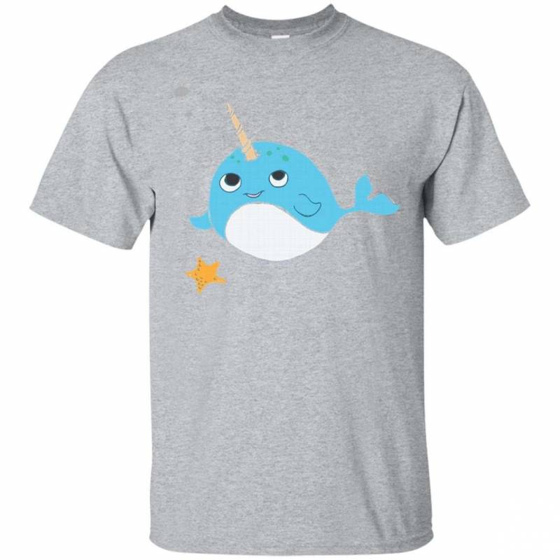 Chibi Narwhal Whale fun cute quirky t shirt