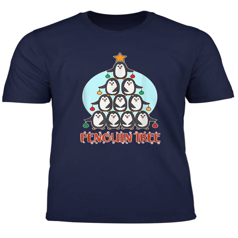 Penguin Christmas Tree Shirt For Men Women Penguin Tree T Shirt