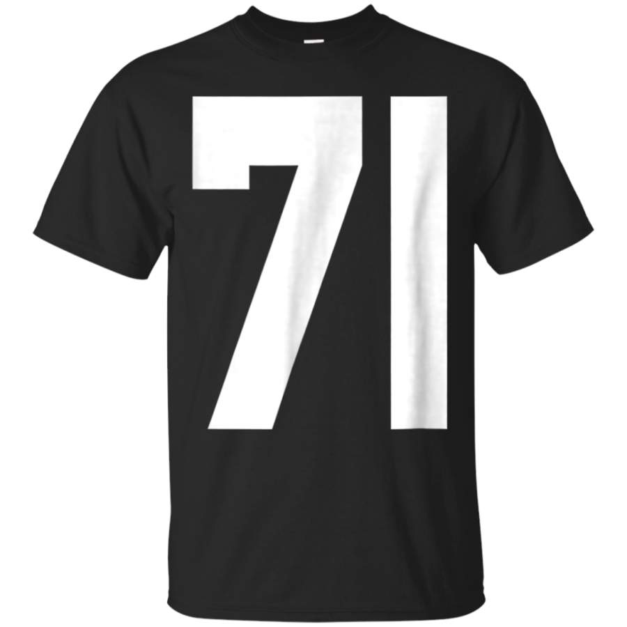 AGR 71 Team Sports Jersey Front  Back Number Player Fan Tee