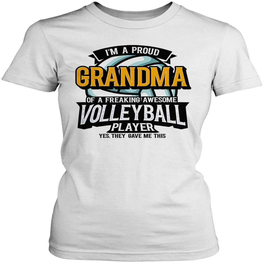 Proud (Nickname) of an Awesome Volleyball Player – T-Shirt ...